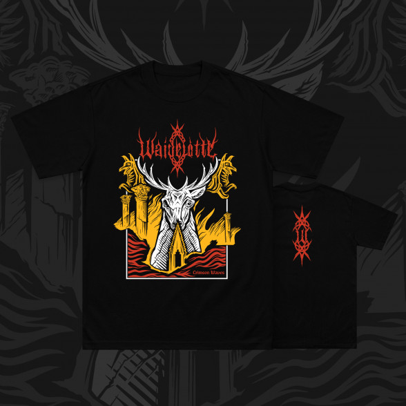 WAIDELOTTE - 'Crimson Waves' T-Shirt